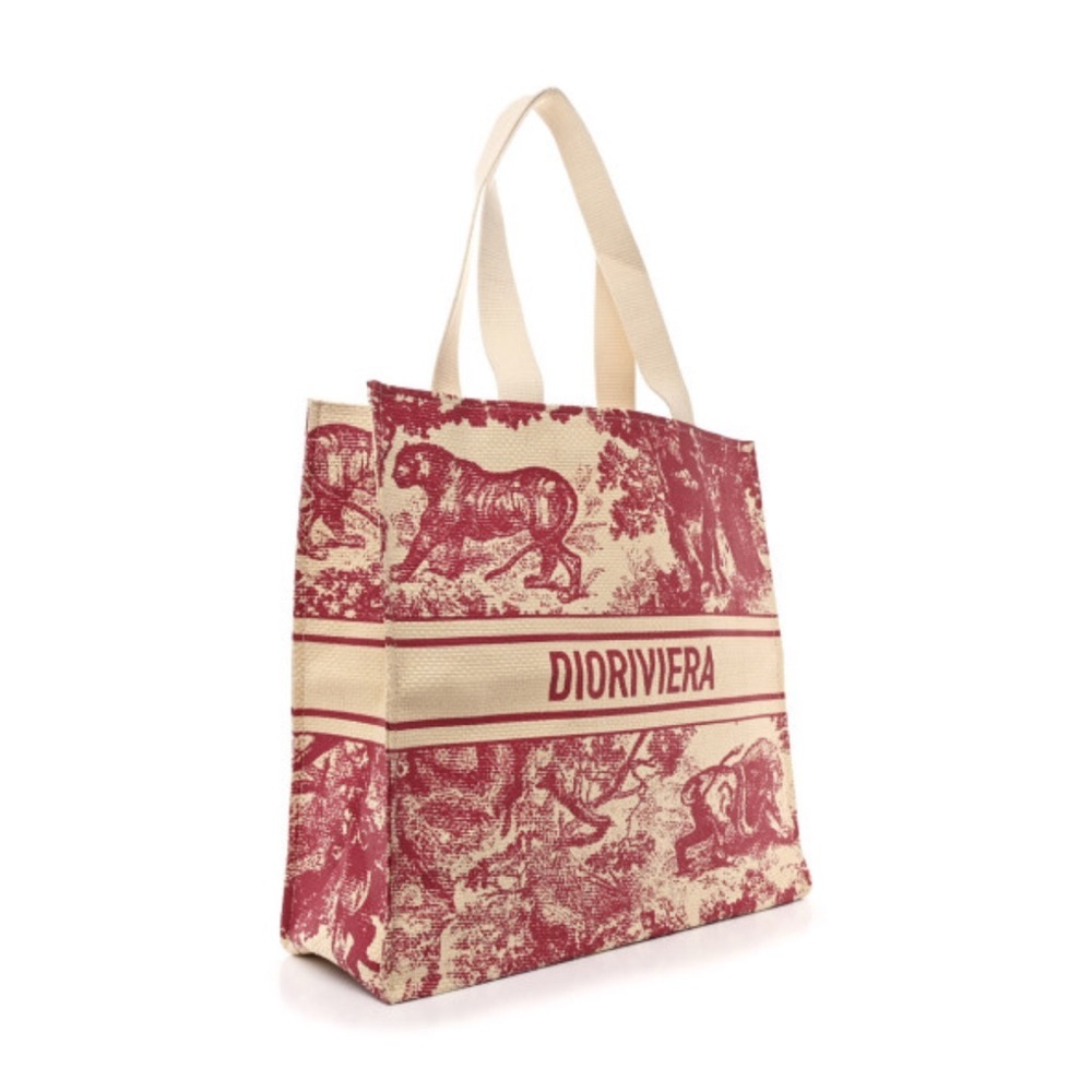 DIOR DIORIVIERA STRAW BOOK TOTE✨ GWP✨AuThEnTiC✨NEW ✨ - Picture 6 of 8